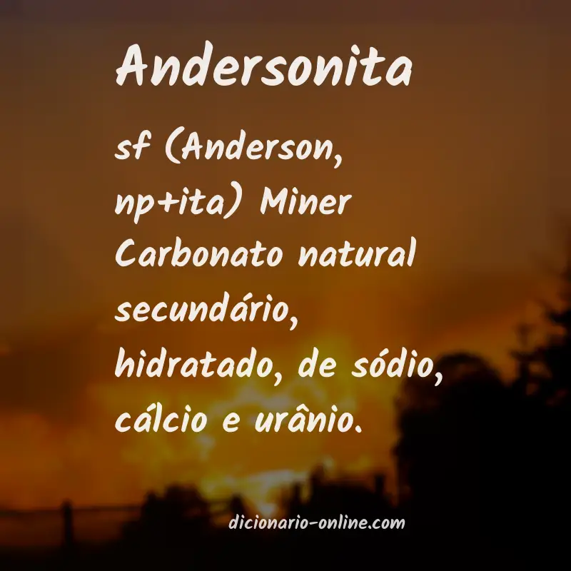 Significado de andersonita