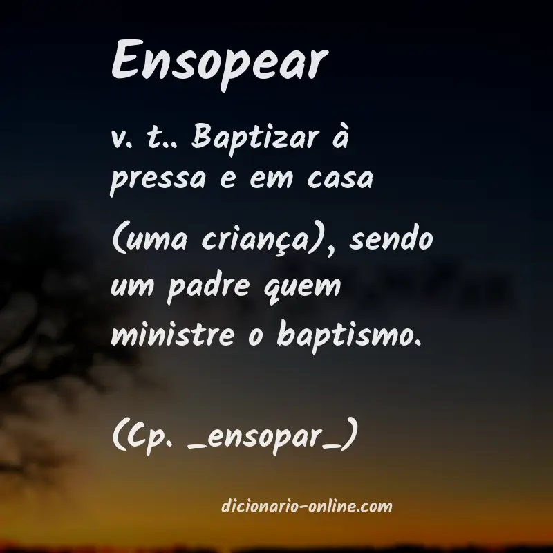 Significado de ensopear