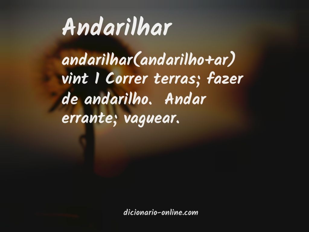 Significado de andarilhar