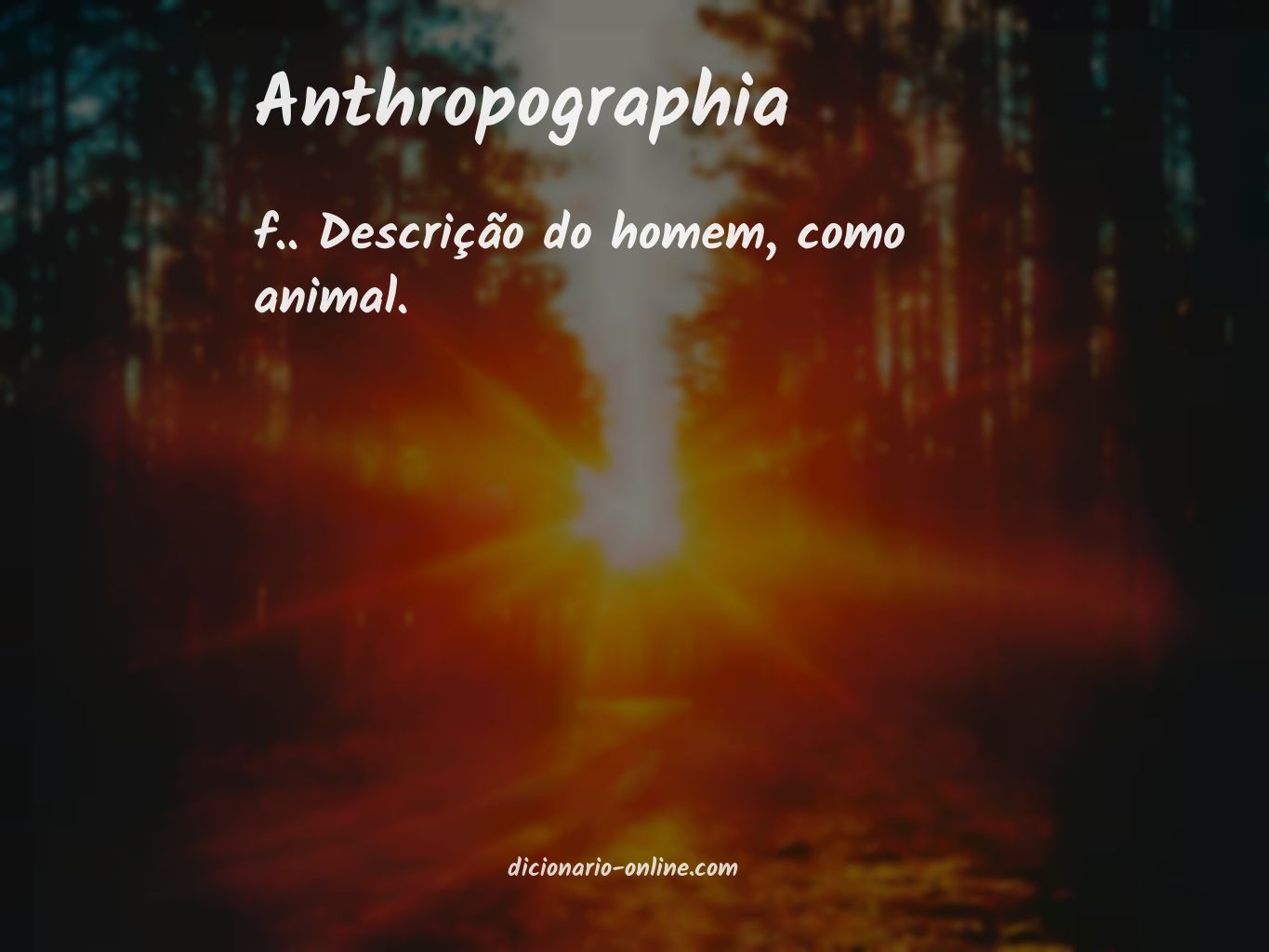 Significado de anthropographia