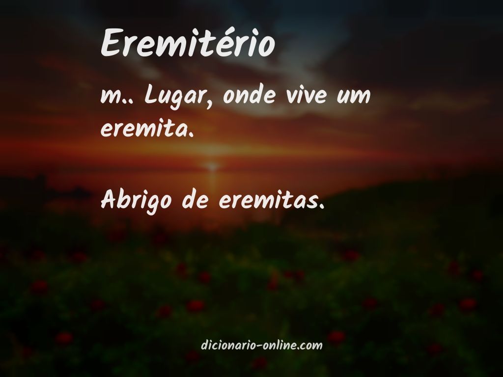 Significado de eremitério