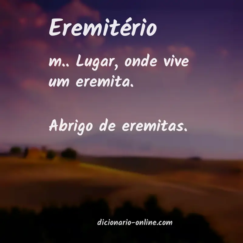 Significado de eremitério