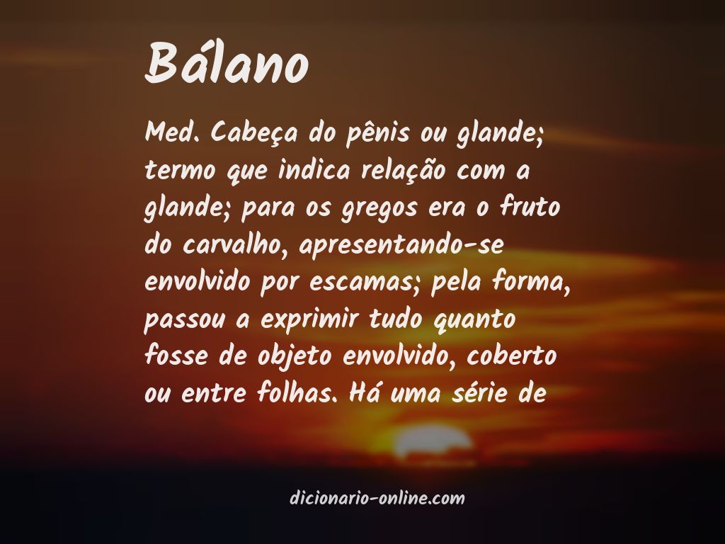 Significado de bálano