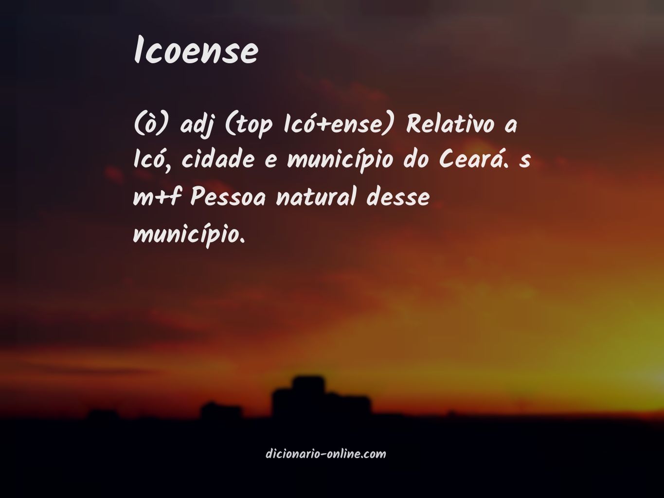 Significado de icoense