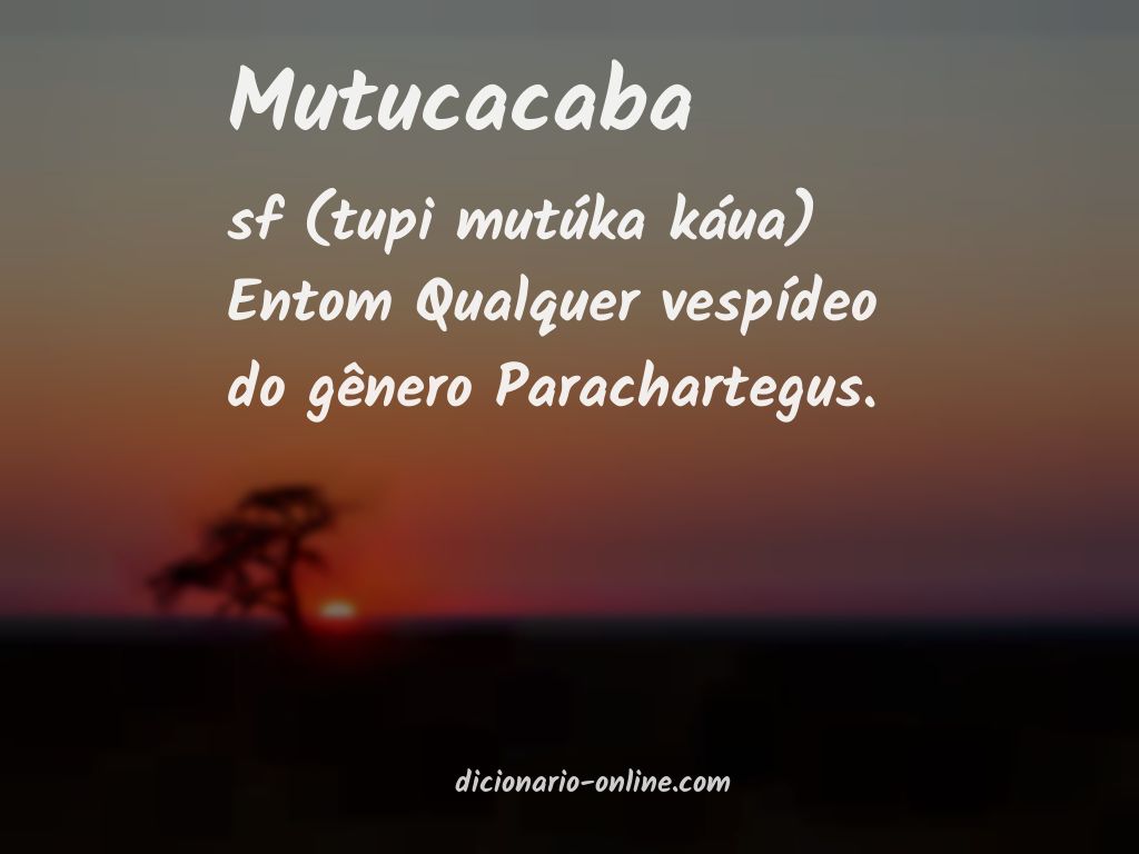 Significado de mutucacaba