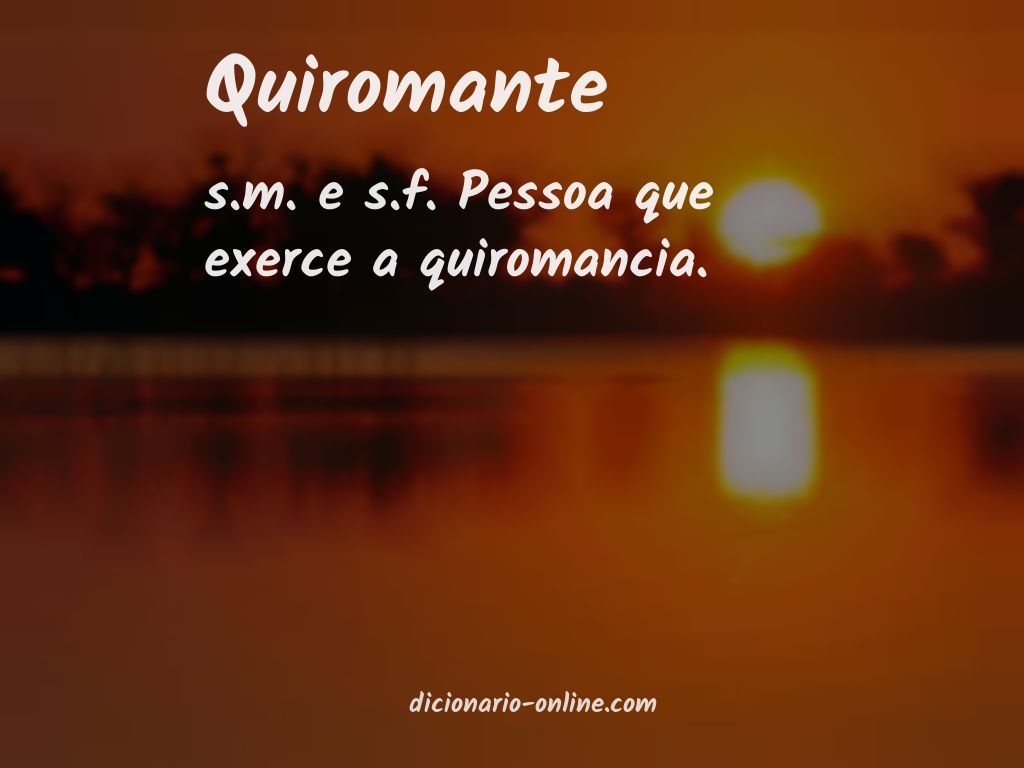 Significado de quiromante