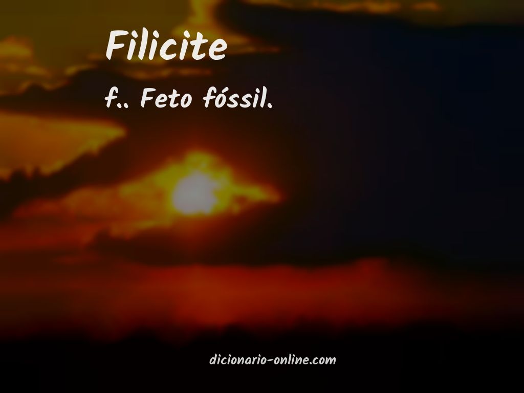 Significado de filicite