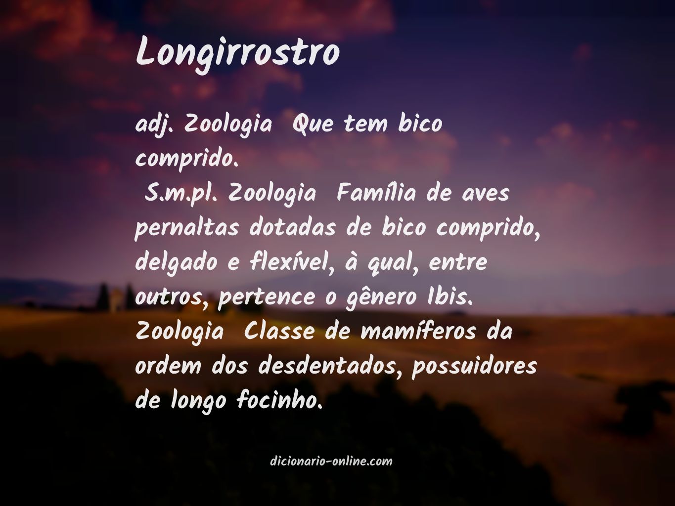 Significado de longirrostro