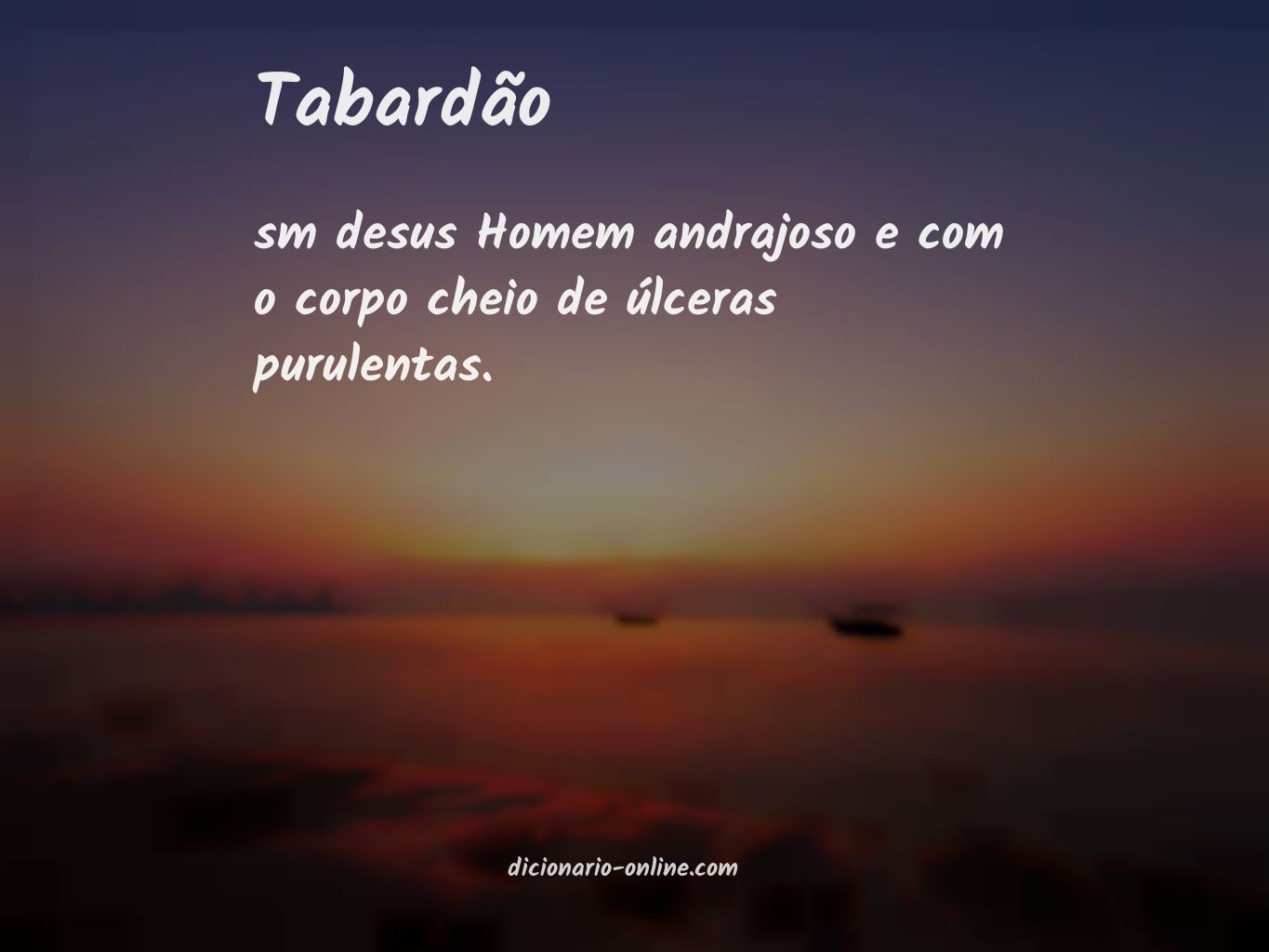 Significado de tabardão