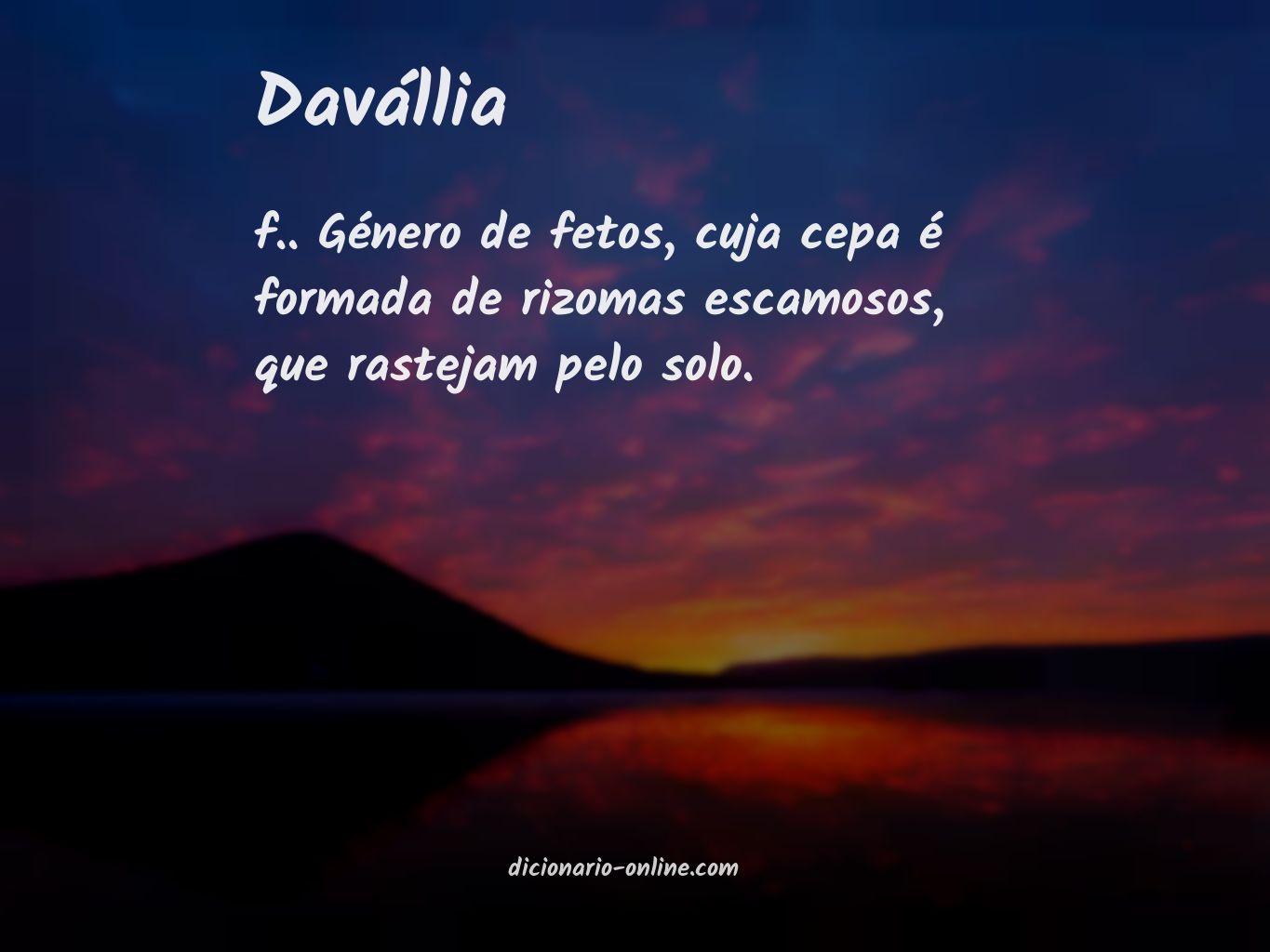 Significado de davállia