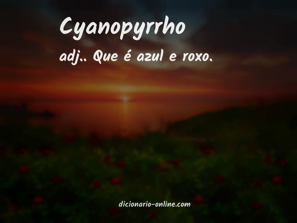 Significado de cyanopyrrho