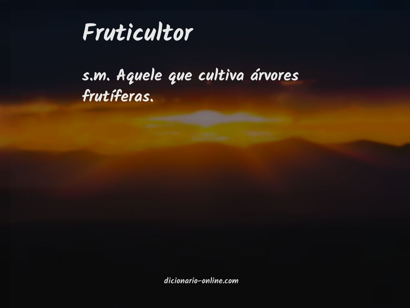 Significado de fruticultor