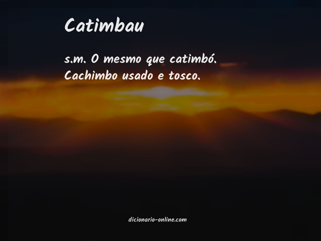 Significado de catimbau