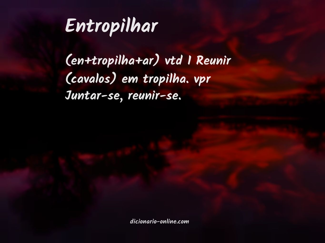 Significado de entropilhar