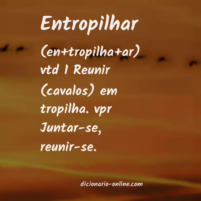 Significado de entropilhar