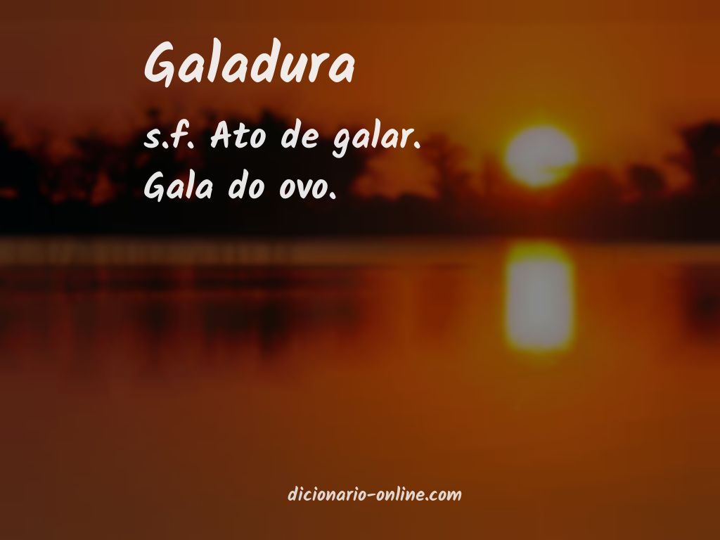 Significado de galadura