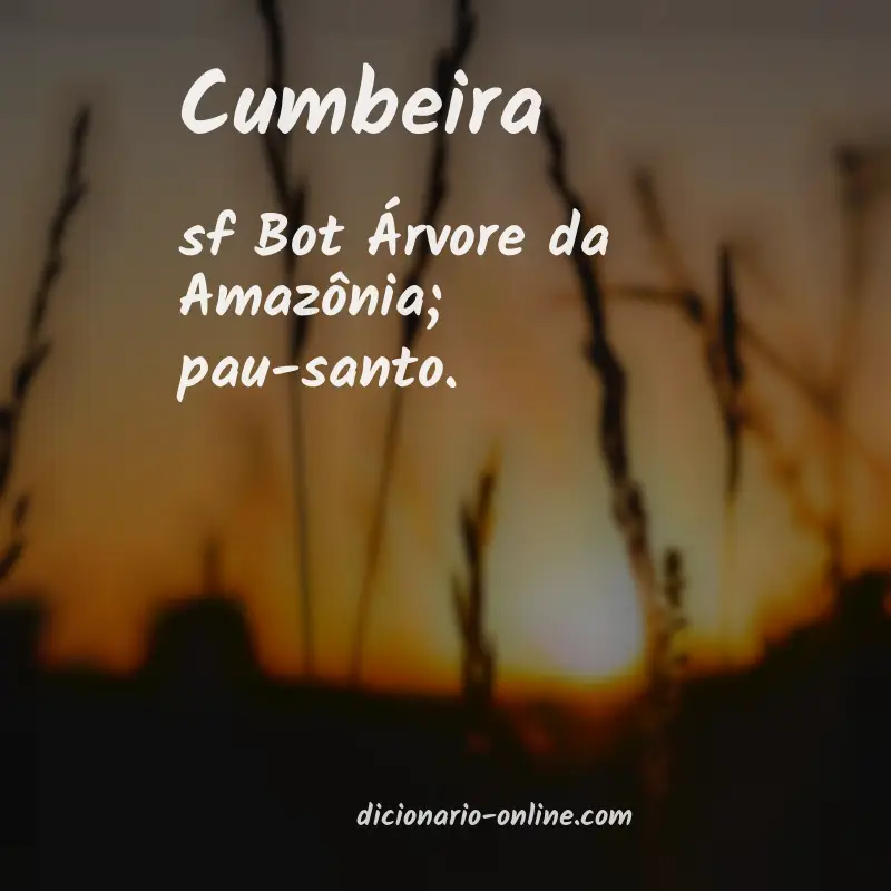 Significado de cumbeira