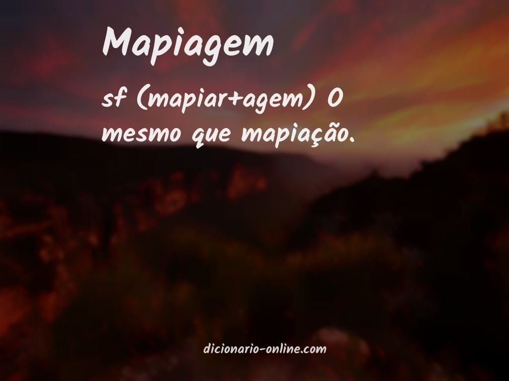 Significado de mapiagem