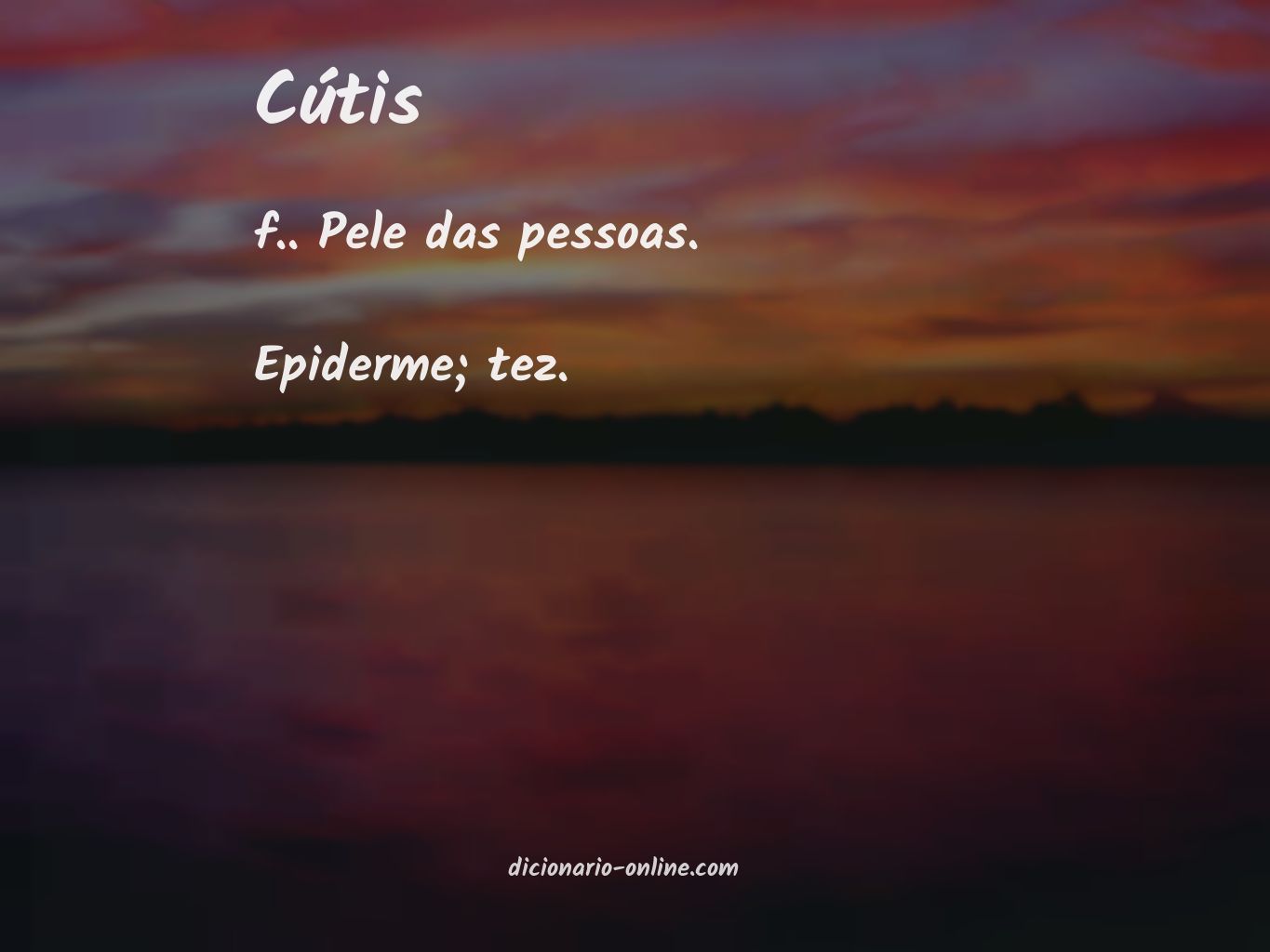 Significado de cútis