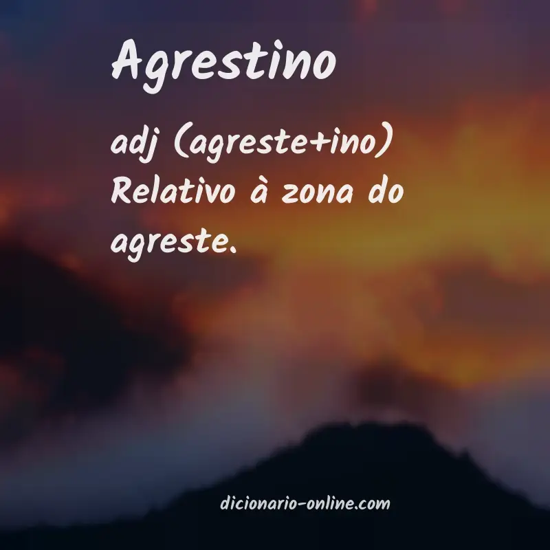 Significado de agrestino