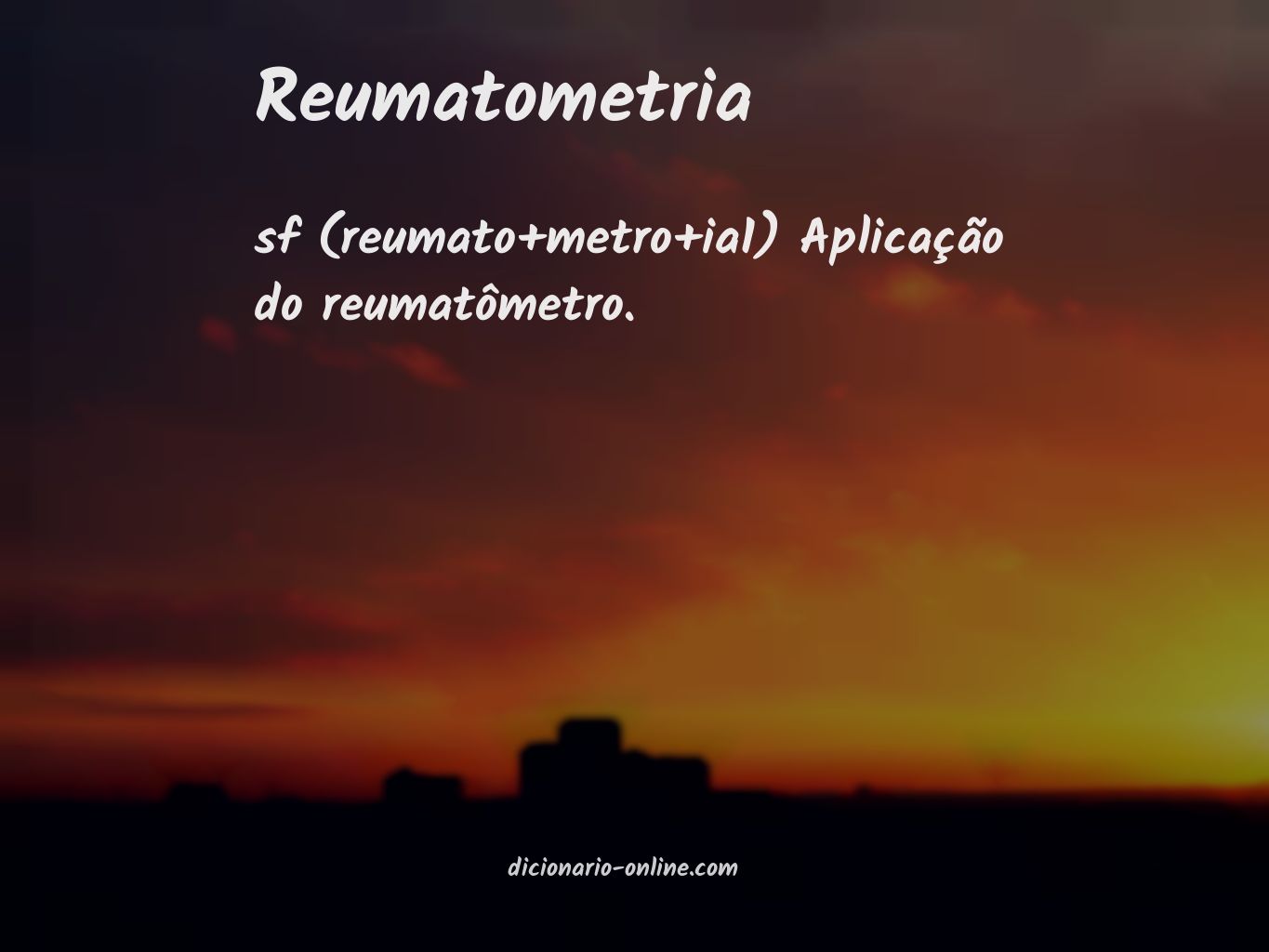 Significado de reumatometria
