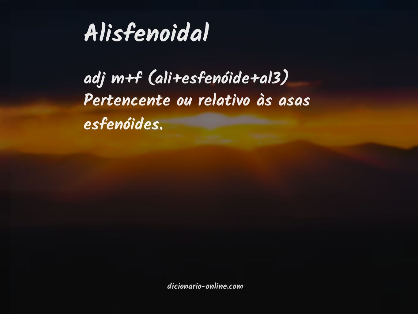 Significado de alisfenoidal