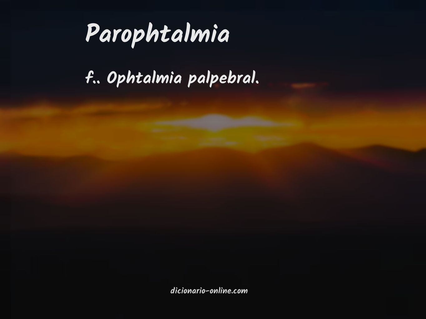 Significado de parophtalmia