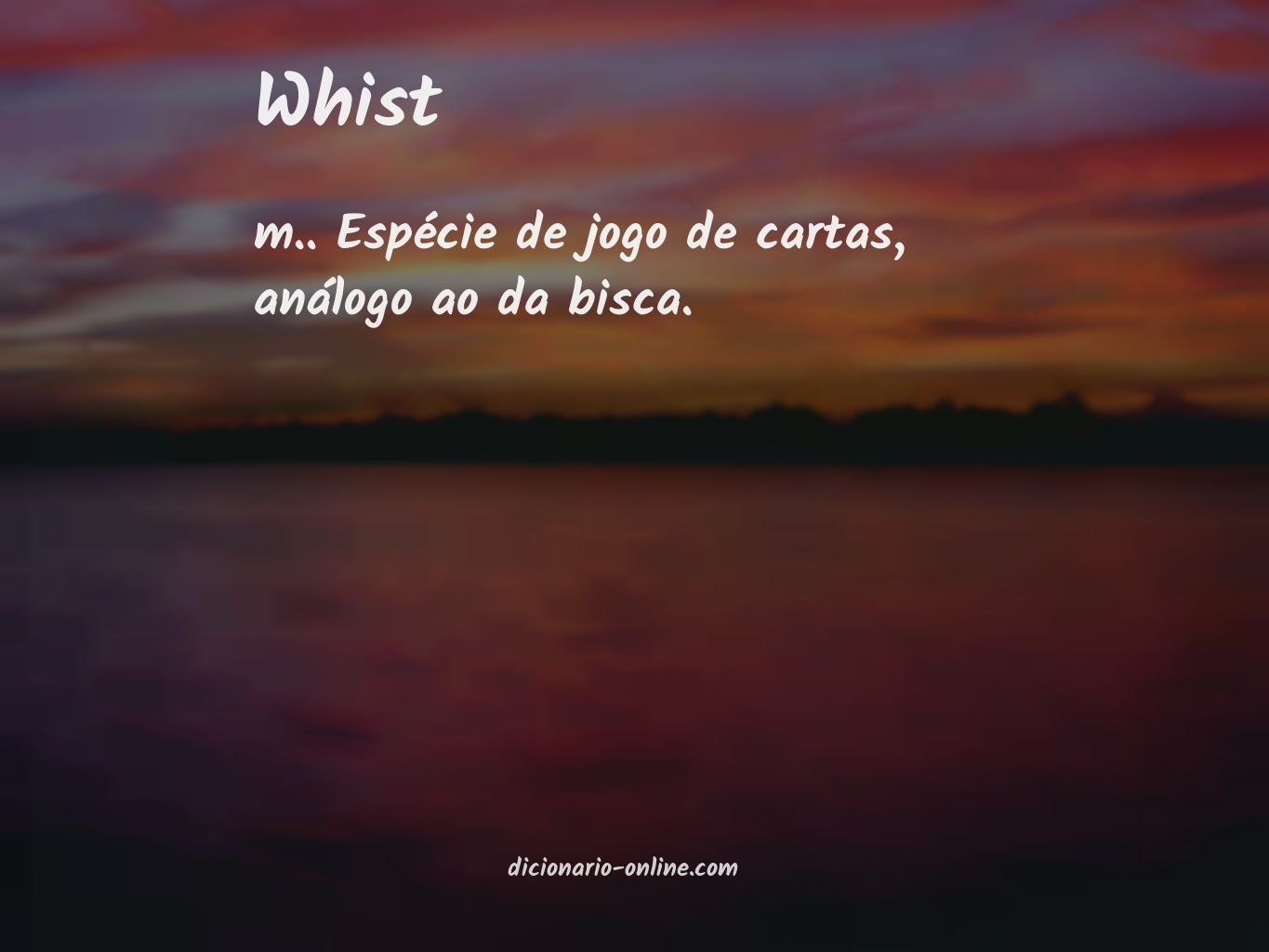 Significado de whist