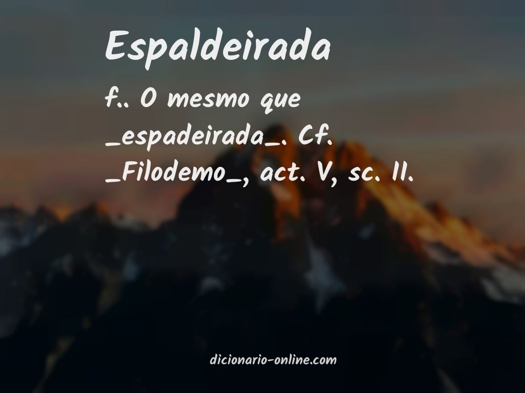 Significado de espaldeirada