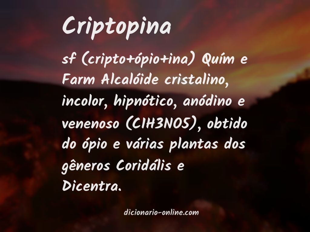 Significado de criptopina