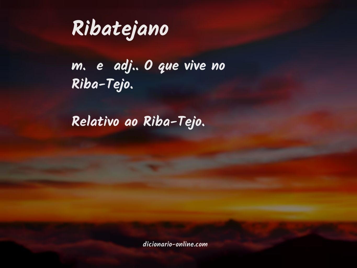 Significado de ribatejano