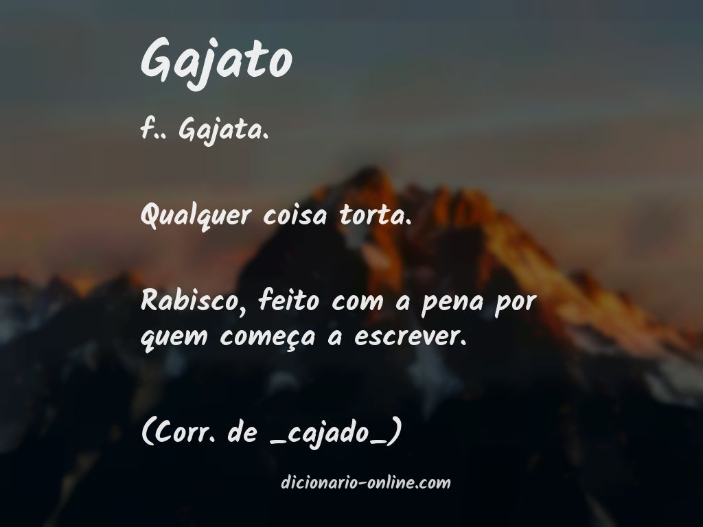 Significado de gajato