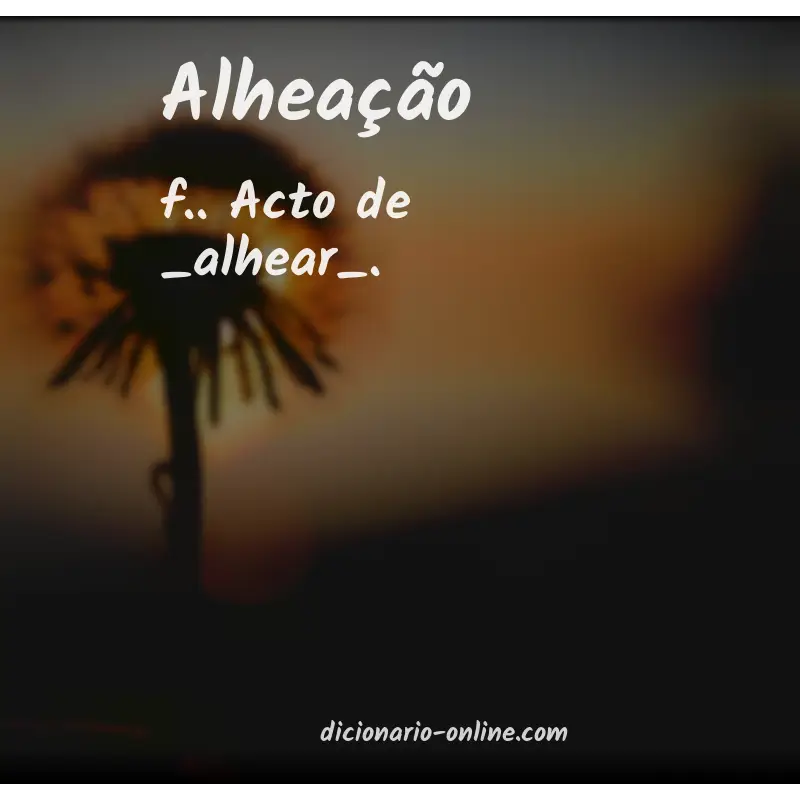 Significado de alheação