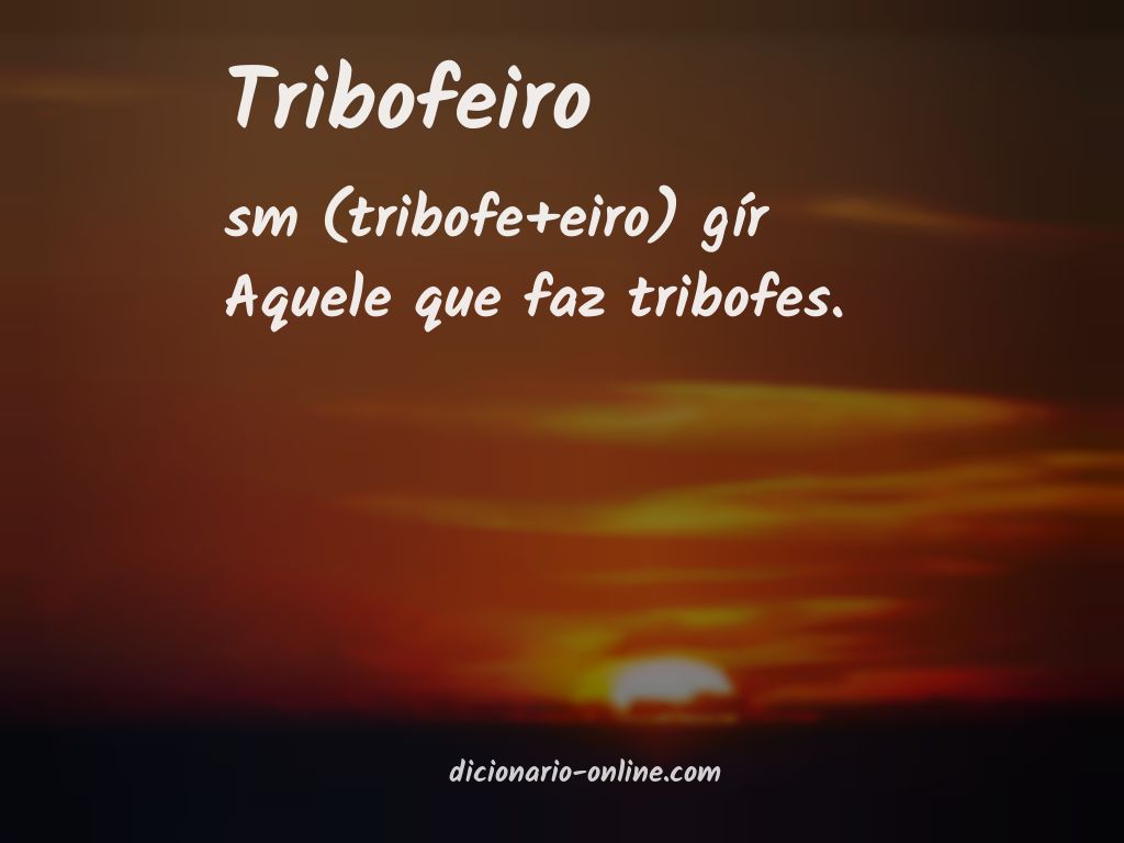 Significado de tribofeiro