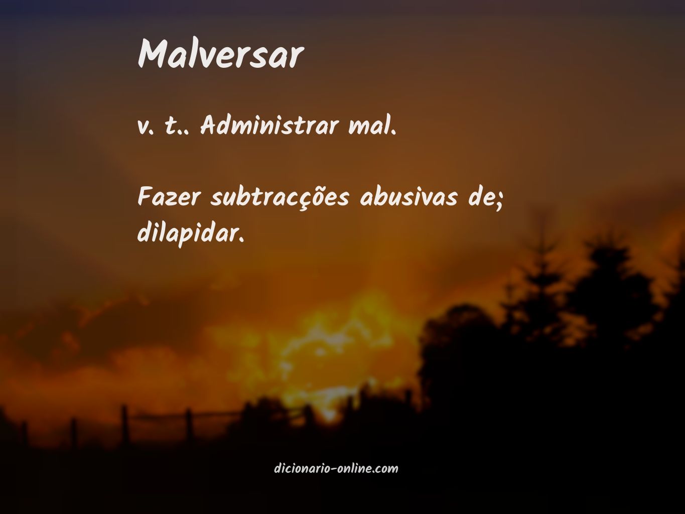 Significado de malversar