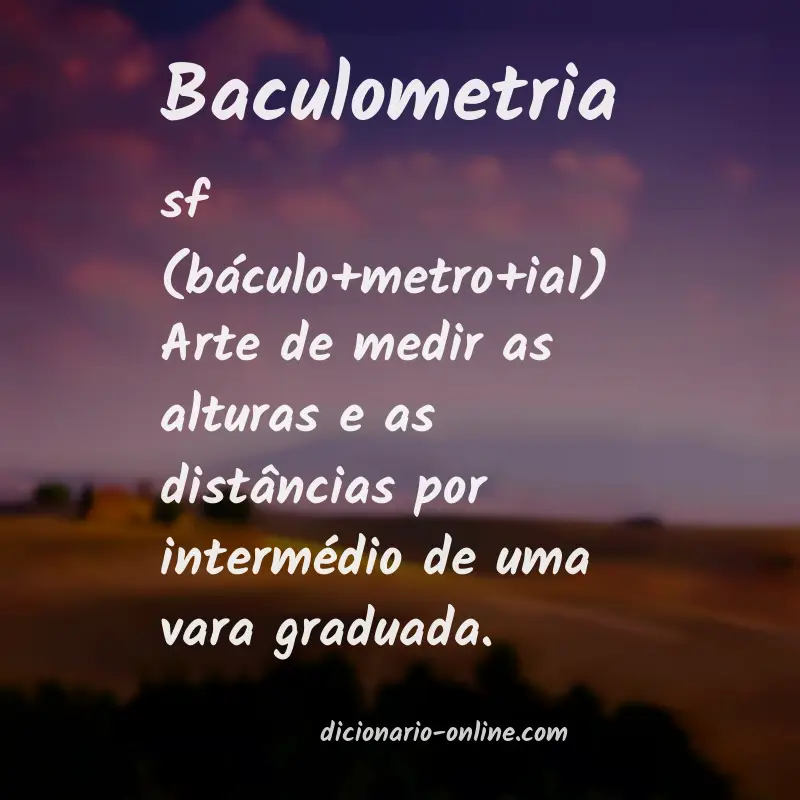 Significado de baculometria