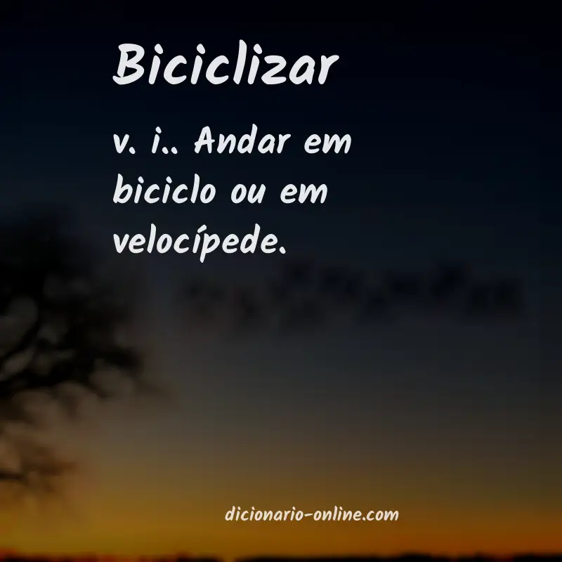Significado de biciclizar