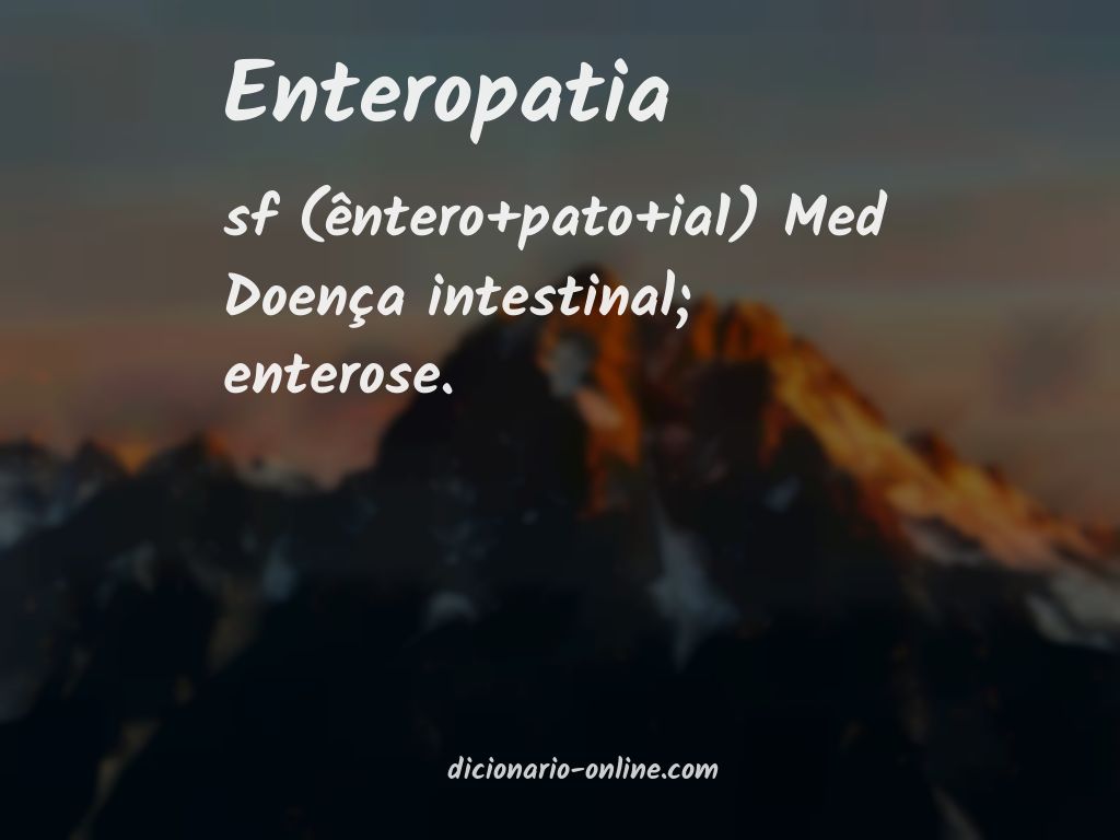 Significado de enteropatia