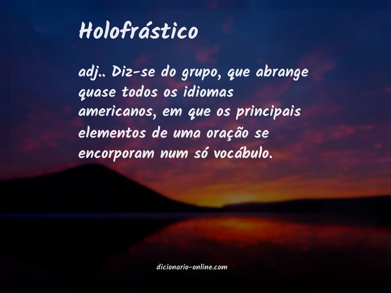 Significado de holofrástico