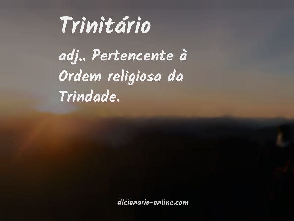 Significado de trinitário