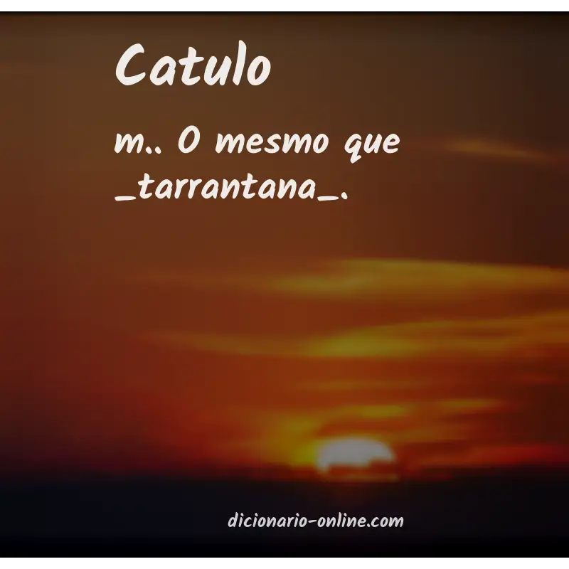 Significado de catulo