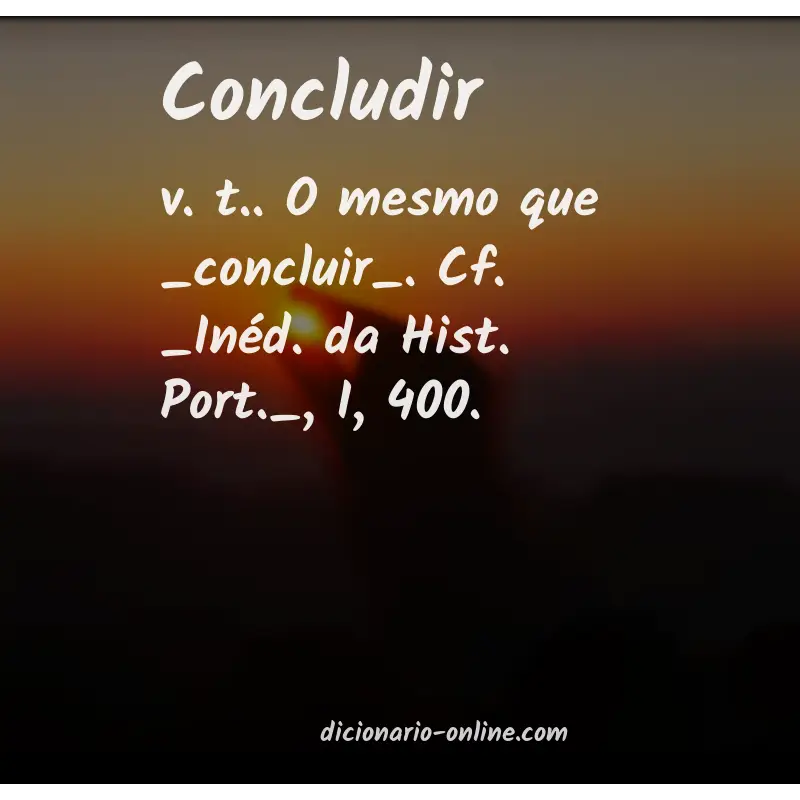 Significado de concludir