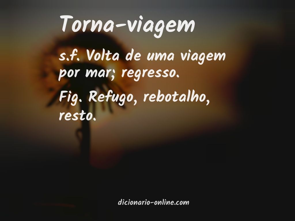 Significado de torna-viagem