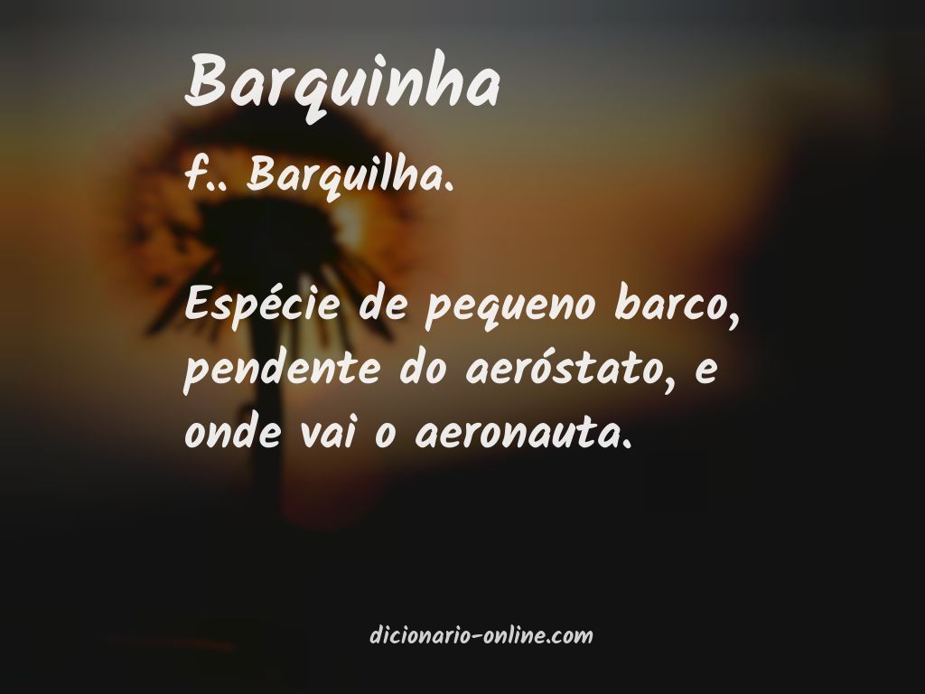 Significado de barquinha