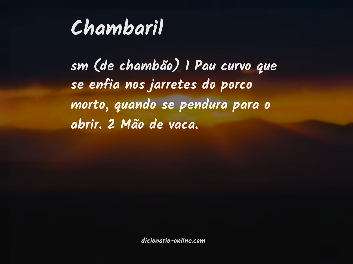 Significado de chambaril