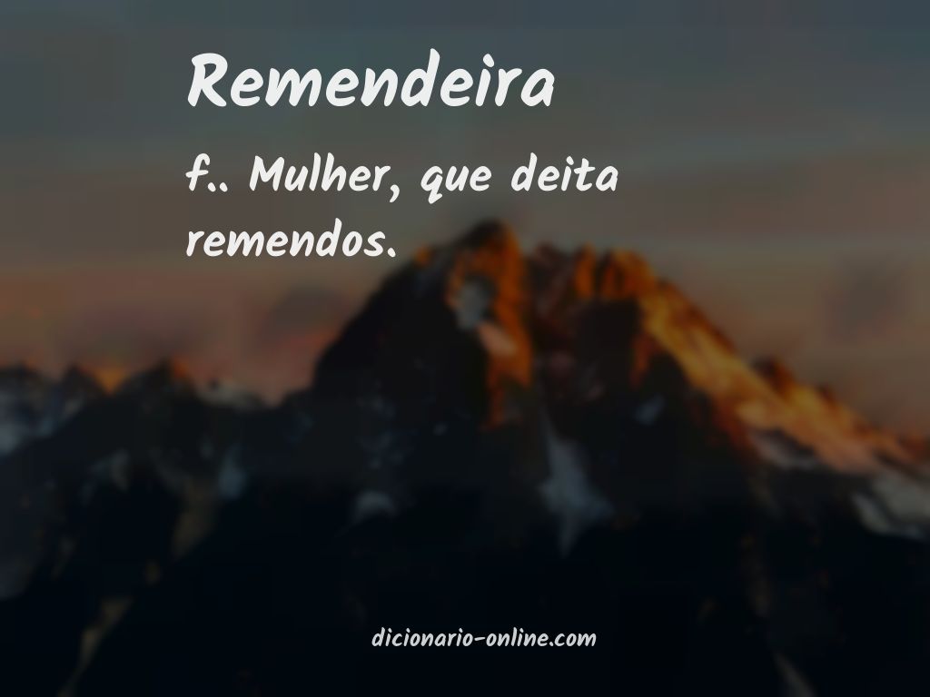 Significado de remendeira