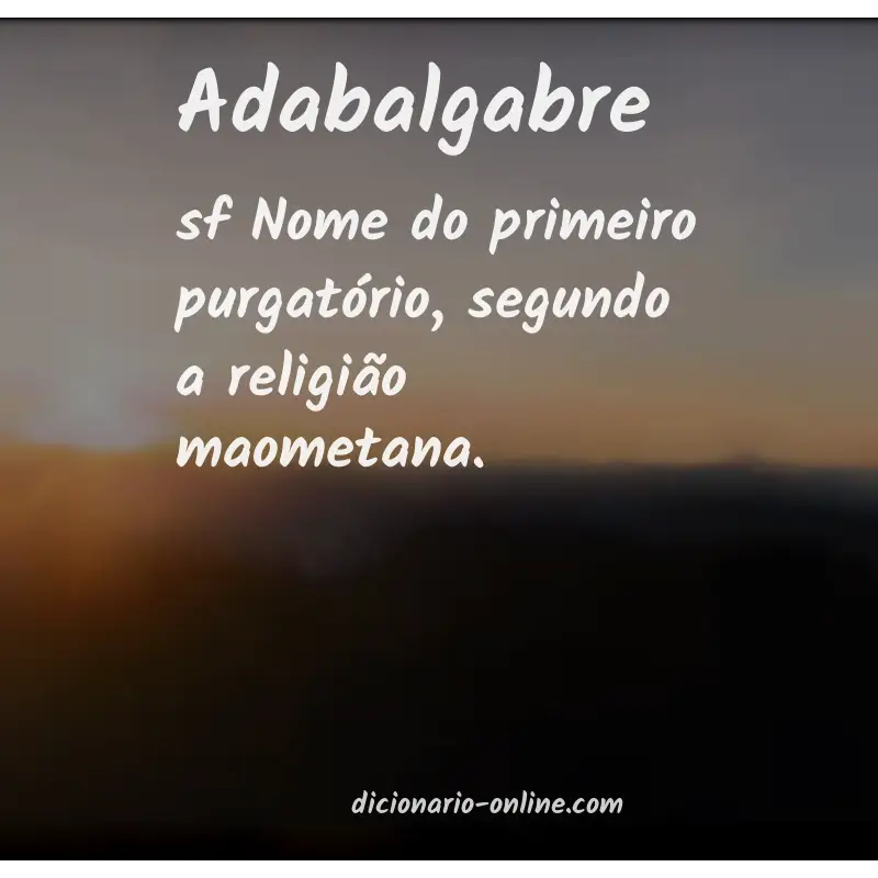 Significado de adabalgabre