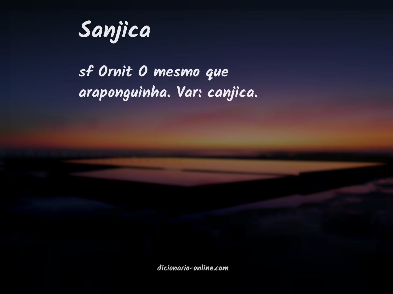 Significado de sanjica