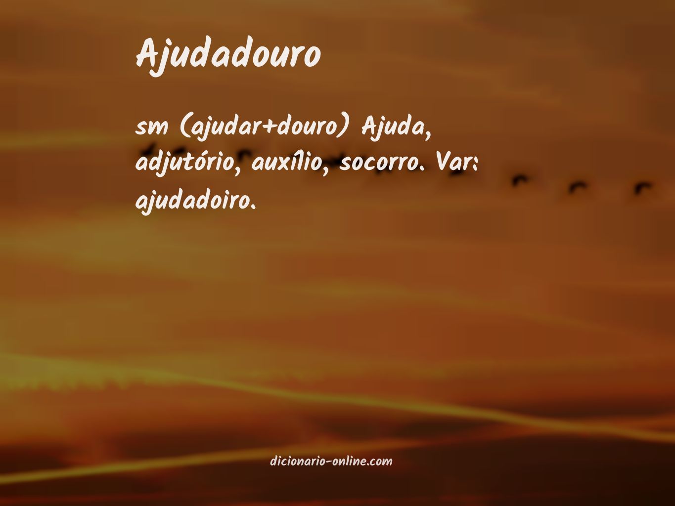 Significado de ajudadouro