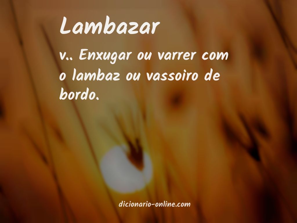 Significado de lambazar